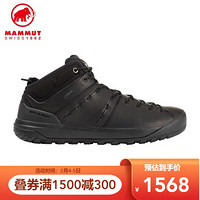 MAMMUT/猛犸象 Hueco Advanced 户外运动鞋男女情侣GTX意式复古中帮徒步鞋休闲鞋 黑色-黑色 40.5