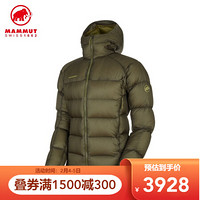 MAMMUT/猛犸象 Meron IN Hooded 男秋冬防泼水高保暖900蓬鹅绒羽绒服 蜥绿色-蟒绿色 S