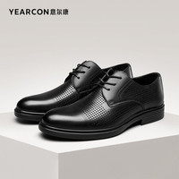 YEARCON 意尔康 男鞋软底圆头系带男士单鞋时尚商务正装皮鞋 1341ZL97942W黑色 38 黑色4 43