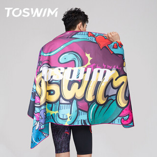 拓胜(TOSWIM)泳裤游泳包速干浴巾套装 时尚专业男士游泳健身装备 海洋涂鸦M