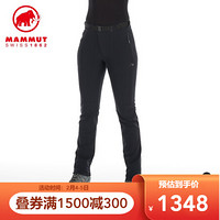 MAMMUT/猛犸象 Schoeller Advanced 软壳裤女秋冬防寒裤抗污弹力透气修身裤子 黑色 44