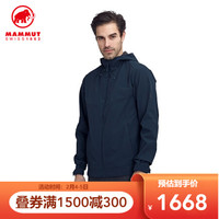 MAMMUT猛犸象Sapuen男休闲弹性舒适透气防泼水软壳夹克 深海蓝色 XL