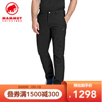 MAMMUT猛犸象Winter男士秋冬新款防泼水弹性舒适软壳裤休闲裤 黑色 M