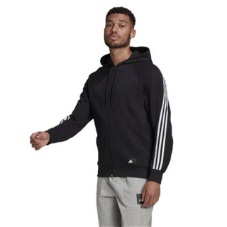 阿迪达斯 ADIDAS 男子 运动型格 M FI FZ Hood 运动 夹克/风衣 GM6450 S码