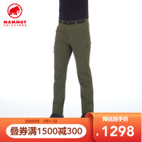 MAMMUT猛犸象Yadkin男士秋冬弹性防水透气软壳裤保暖裤 蜥绿色 L