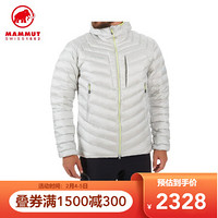 MAMMUT/猛犸象 男士户外轻量高保暖中层羽绒服800蓬鹅绒 理石灰色-淡黄色 XXL