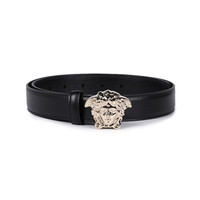 VERSACE 范思哲 奢侈品 21春夏 女士牛皮金色美杜莎板扣皮带腰带 黑色 DCDD442 DVT2 D41OC 75cm