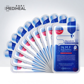 美迪惠尔(Mediheal) 水润保湿面膜3盒+胶原蛋白面膜2盒+茶树面膜1盒（套装已含附件，共6件） 韩国进口