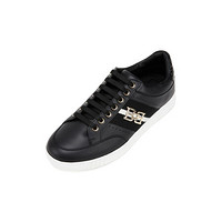BALLY 巴利 男士黑色牛皮织带B-Chain鳄鱼压纹鞋尾休闲运动鞋 WINTON/00 6234703 43
