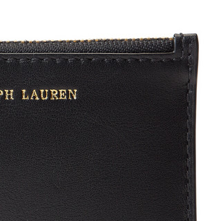 Ralph Lauren/拉夫劳伦女配 经典款拉链式卡夹50480 B10-黑色