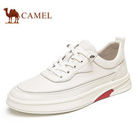 骆驼（CAMEL） 休闲鞋时尚软底低帮潮流运动板鞋男 A112187090 白色 42