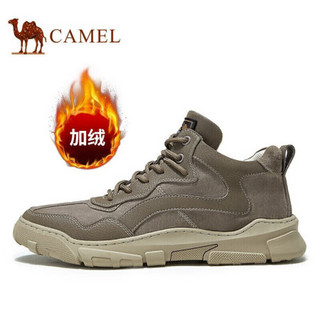 骆驼（CAMEL） 百搭低帮风日常绒面质感休闲工装鞋男 A042353290. 太空灰 38