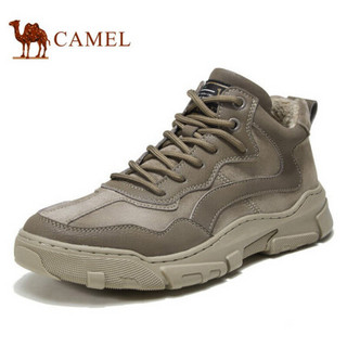 骆驼（CAMEL） 百搭低帮风日常绒面质感休闲工装鞋男 A042353290. 太空灰 38