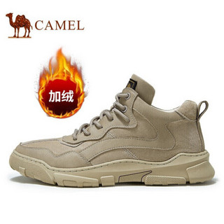 骆驼（CAMEL） 百搭低帮风日常绒面质感休闲工装鞋男 A042353290. 浅沙 38
