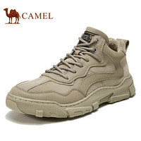 骆驼（CAMEL） 百搭低帮风日常绒面质感休闲工装鞋男 A042353290. 浅沙 41