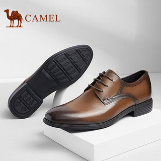 骆驼（CAMEL） 正装鞋英伦复古牛皮舒适休闲商务皮鞋男 A112015040 棕色 39