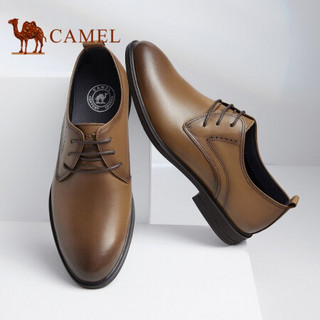 骆驼（CAMEL） 正装鞋柔软牛皮舒适时尚休闲商务皮鞋男 A112005430 棕色 41
