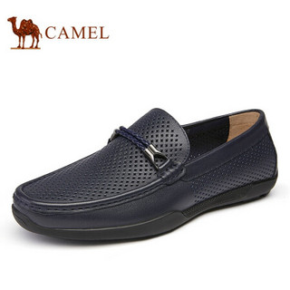 骆驼（CAMEL） 休闲皮鞋懒人鞋时尚透气豆豆鞋男 A112055080 蓝色 44