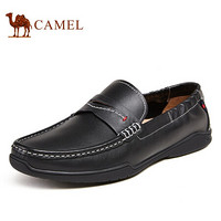 骆驼（CAMEL） 休闲鞋套脚豆豆鞋乐福男皮鞋 A112055070 黑色 40