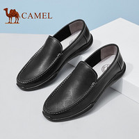 骆驼（CAMEL） 休闲鞋潮流豆豆鞋软底男士皮鞋 A112028030 黑色 44