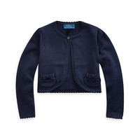 Ralph Lauren/拉夫劳伦女童 经典款扇形饰边针织毛衫31763 B82-海军蓝 6