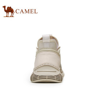 骆驼（CAMEL） 休闲鞋飞织缓震弹性软底潮流运动鞋男 A112128100 杏色 41