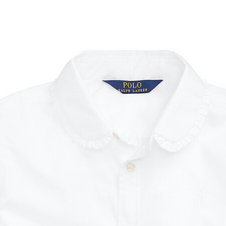Ralph Lauren/拉夫劳伦女童 经典款棉质绒面衬衫31775 E86-白色 16