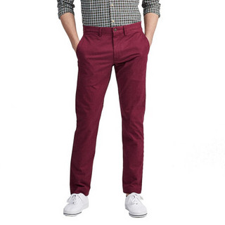 Ralph Lauren/拉夫劳伦男装 经典款弹力直筒版型奇诺裤11283 B46-紫红色 32/32