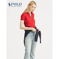 Ralph Lauren/拉夫劳伦女装 经典款修身版型弹力Polo衫21002 600-红色 XS