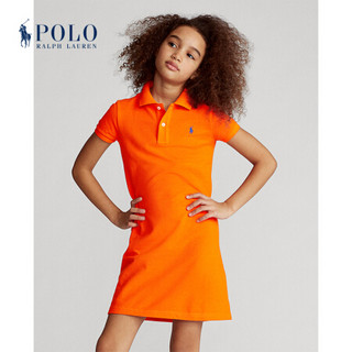 Ralph Lauren/拉夫劳伦女童 经典款网布Polo连衣裙33555 800-橙色 M