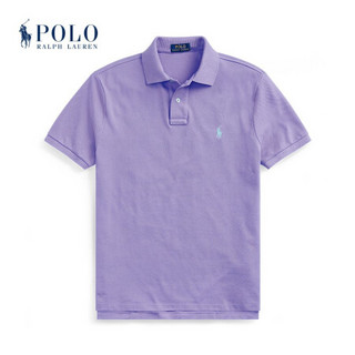 Ralph Lauren/拉夫劳伦男装 经典款定制修身版型网格网球衫11930 500-淡紫色 S