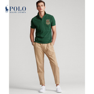 Ralph Lauren/拉夫劳伦男装 经典款定制修身版型马标 Polo 衫12480 301-绿色 XXL