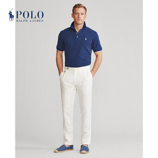 Ralph Lauren/拉夫劳伦男装 经典款定制修身弹力网布Polo衫12471 400-蓝色 XS