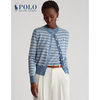 Ralph Lauren/拉夫劳伦女装 经典款条纹针织开襟衫21730 400-蓝色 S