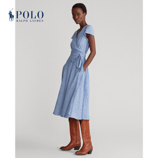Ralph Lauren/拉夫劳伦女装 经典款裹身式连衣裙21712 400-蓝色 10