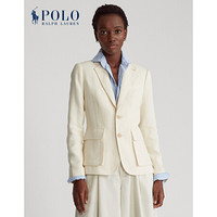 Ralph Lauren/拉夫劳伦女装 经典款双纽扣西装外套21719 100-白色 2