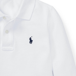 Ralph Lauren/拉夫劳伦男童 经典款棉质网布Polo衫34051 100-白色 7