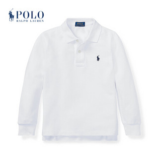 Ralph Lauren/拉夫劳伦男童 经典款棉质网布Polo衫34051 100-白色 7