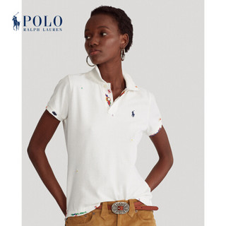 Ralph Lauren/拉夫劳伦女装 经典款紧身版型珠饰Polo衫21758 100-白色 S