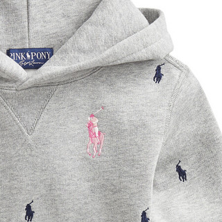 Ralph Lauren/拉夫劳伦男童 经典款Pink Pony起绒布连帽衫34306 020-灰色 6