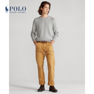 Ralph Lauren/拉夫劳伦男装 经典款棉质圆领毛衫12763 020-灰色 XS