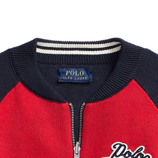 Ralph Lauren/拉夫劳伦男童 经典款两面穿全拉链针织毛衫34354 600-红色 5