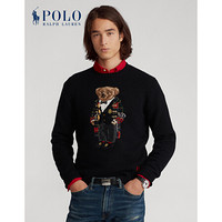 Ralph Lauren/拉夫劳伦男装 经典款粗呢小熊图案针织毛衫12868 999-多色 XL