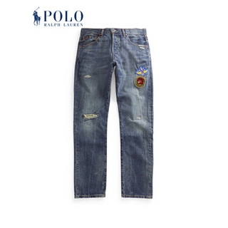 Ralph Lauren/拉夫劳伦男装 经典款Sullivan修身版型补丁牛仔裤12918 400-蓝色 30/30