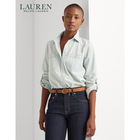 RALPH LAURENLauren/拉夫劳伦女装 经典款棉质青年布衬衫60363 400-蓝色 XXS