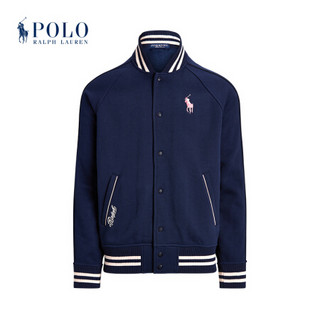 Ralph Lauren/拉夫劳伦男装 经典款Pink Pony起绒布棒球夹克12916 410-海军蓝 S