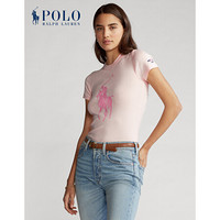 Ralph Lauren/拉夫劳伦女装 经典款Pink Pony修身版型棉质T恤21863 650-粉红色 L