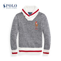 Ralph Lauren/拉夫劳伦男童 2020年冬季Big Pony青果领棉质针织毛衫34634 020-灰色 XL