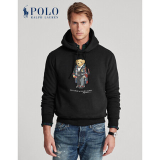 Ralph Lauren/拉夫劳伦男装 2020年冬季粗呢小熊起绒布连帽衫12957 001-黑色 XS