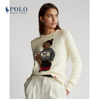 Ralph Lauren/拉夫劳伦女装 2020年冬季雪橇Polo小熊针织毛衫21928 100-白色 XS